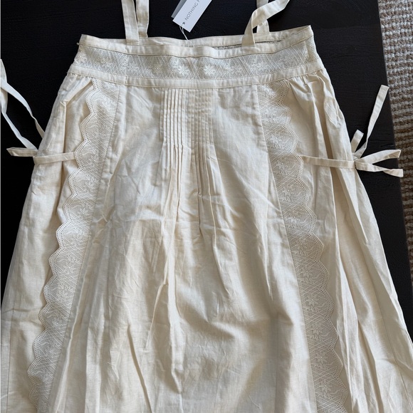 NWT Rhea Dress Cream Lace Trim Maxi - Picture 5 of 6